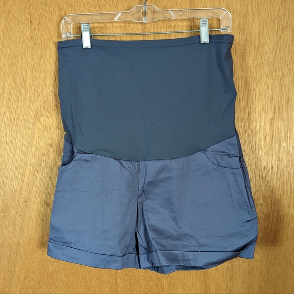 NWT Maacie Woman's Maternity Full Panel Casual Shorts, Folded Hem - Picture 5 of 9